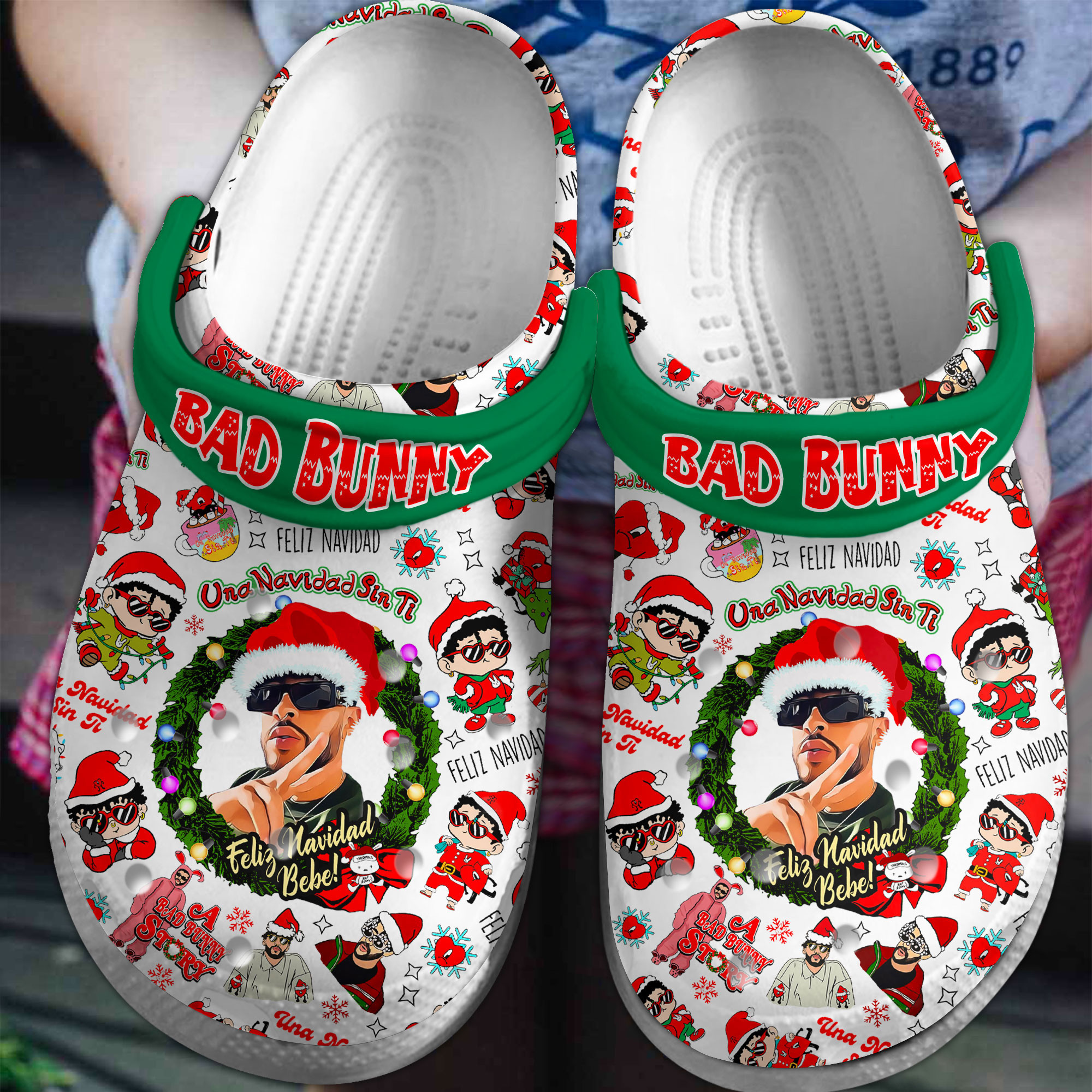 Bad Bunny Music Crocs Crocband Clogs Gift For Mom Dad Family