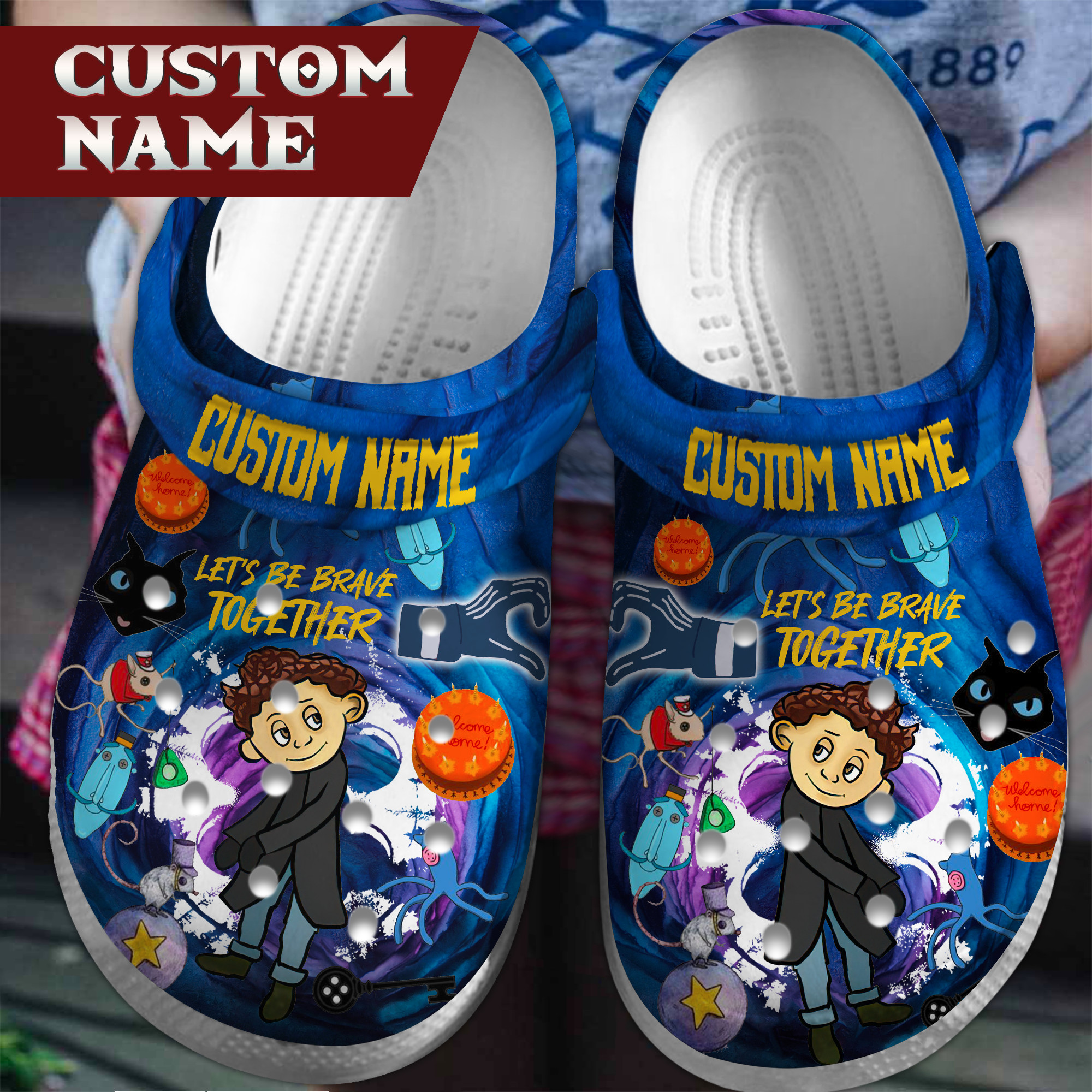 Coraline Music Crocs Crocband Clogs Gift For Mom Dad Family