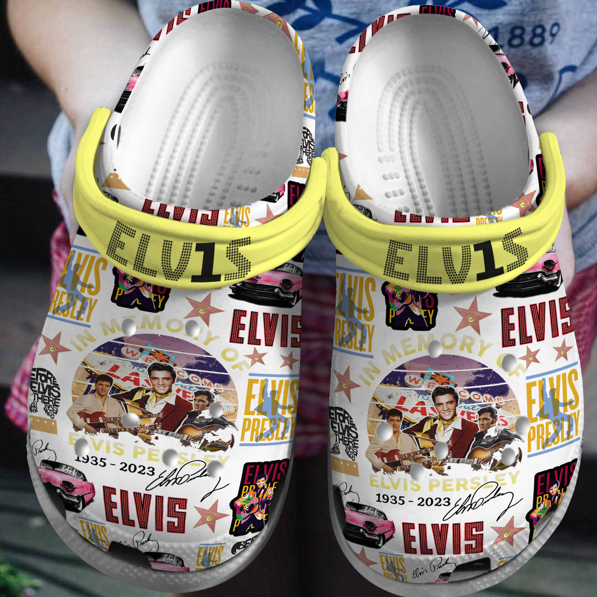 Elvins Presley Music Crocs Crocband Clogs Gift For Mom Dad Family