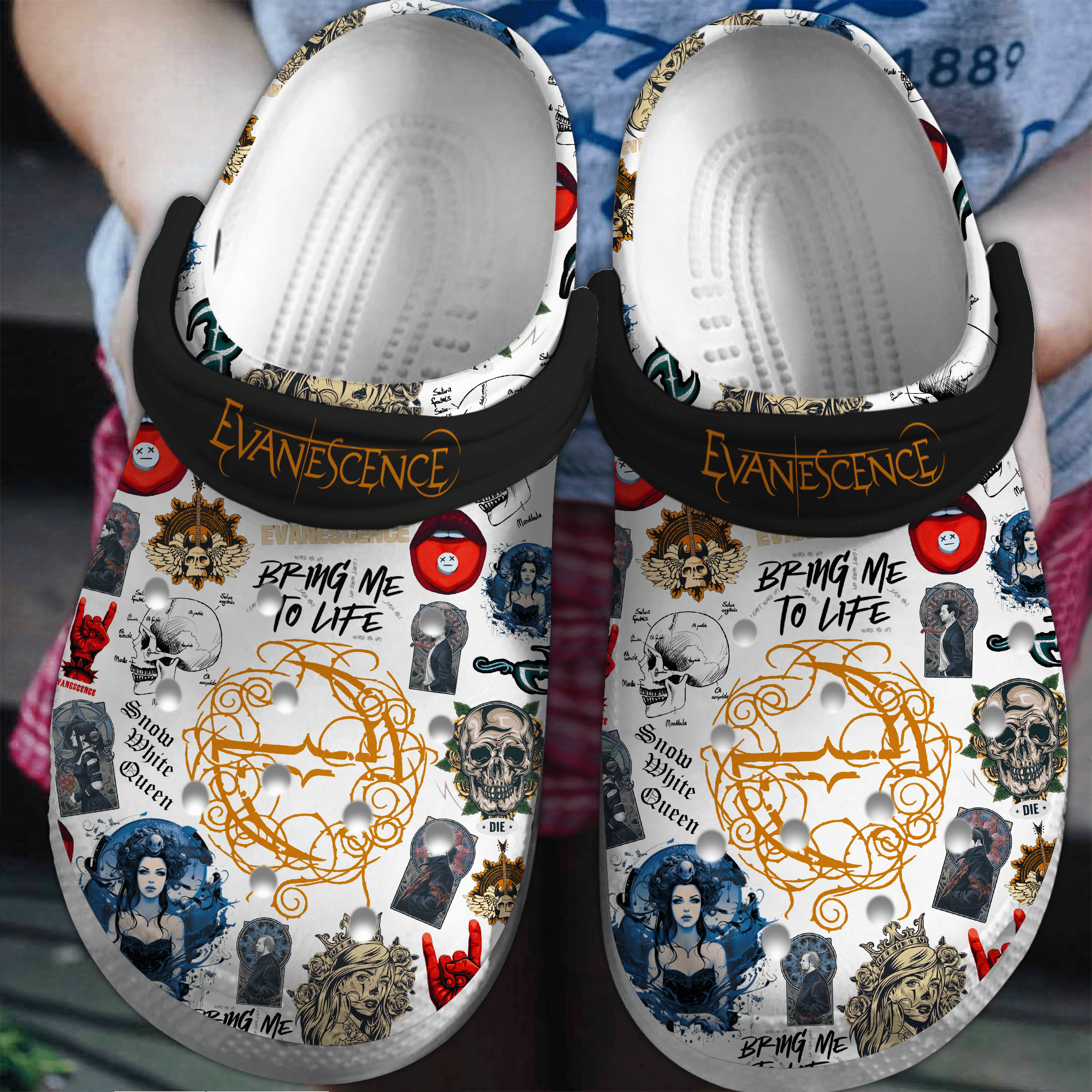Evanescence Music Crocs Crocband Clogs Gift For Mom Dad Family