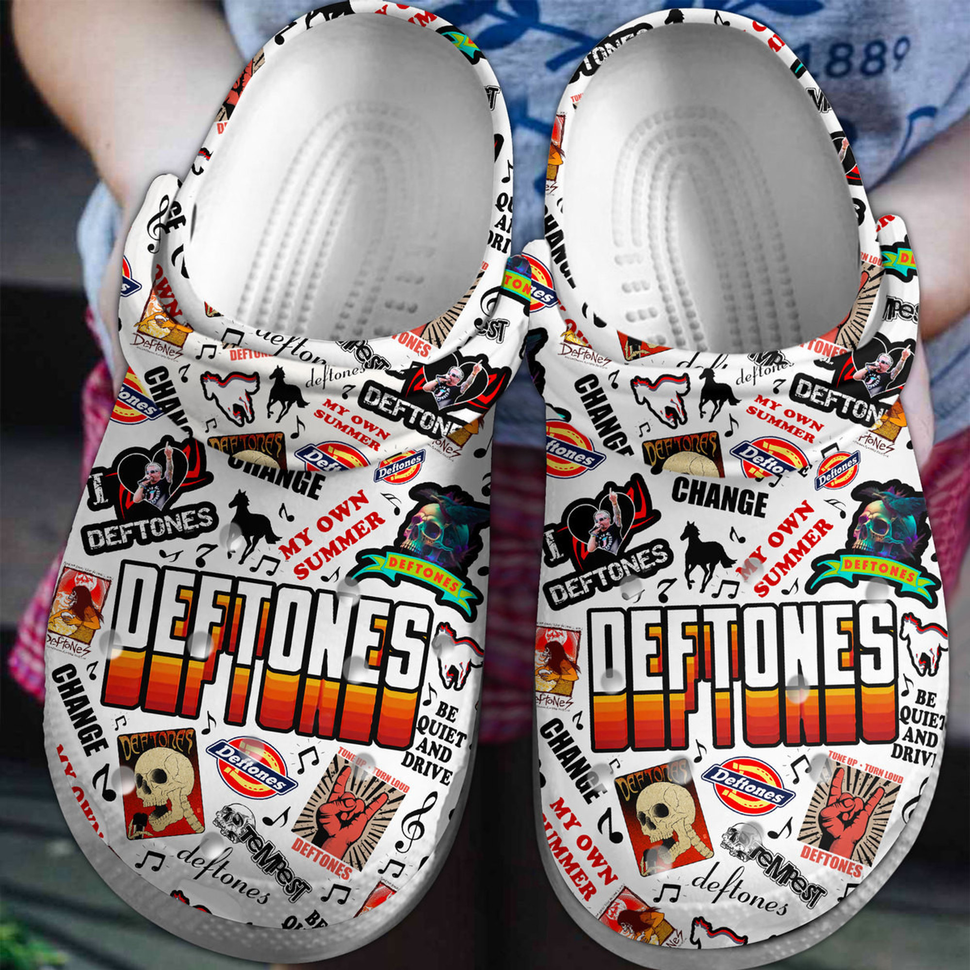 Deftones Music Crocs Crocband Clogs Shoes
