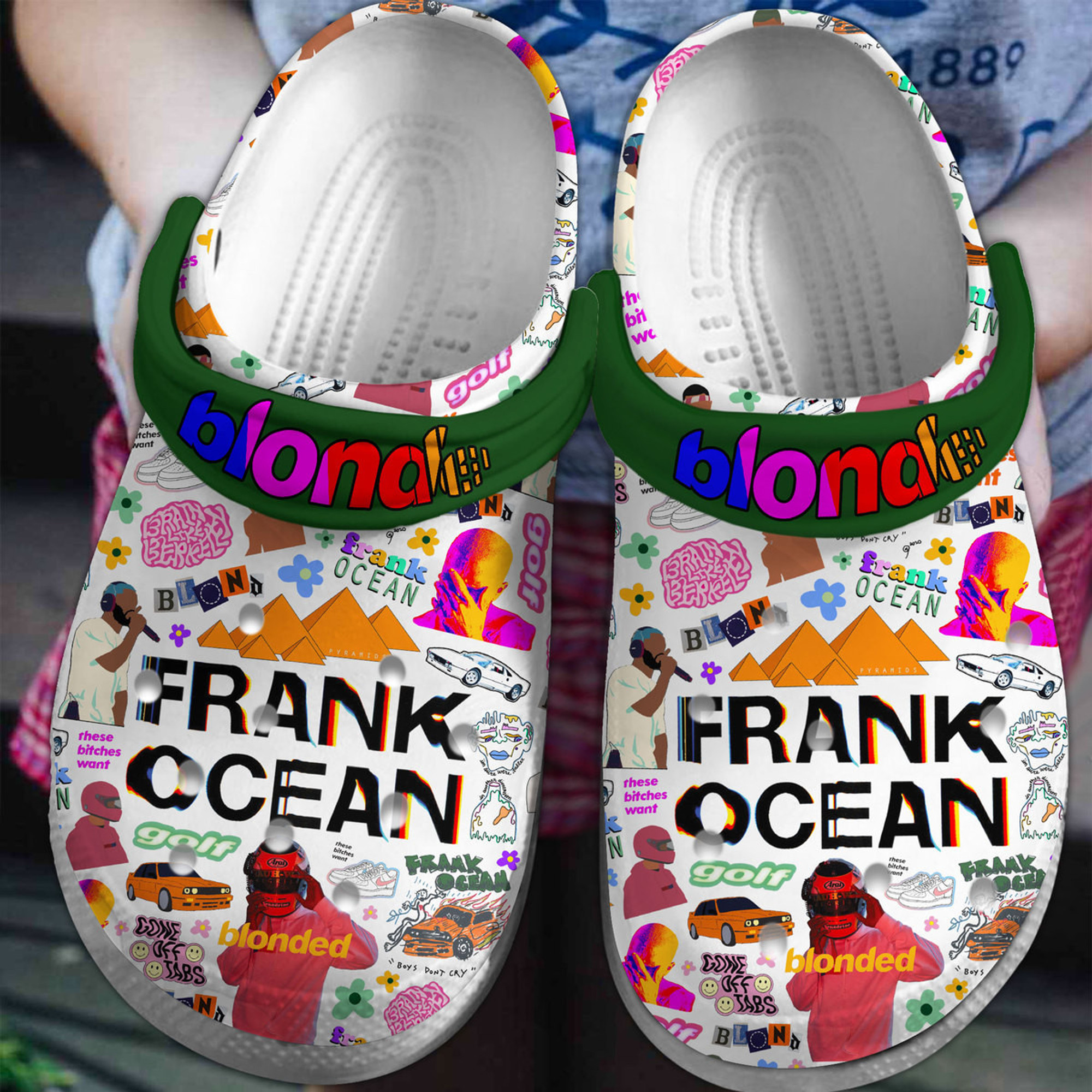 Blonde Music Crocs Crocband Clogs Shoes