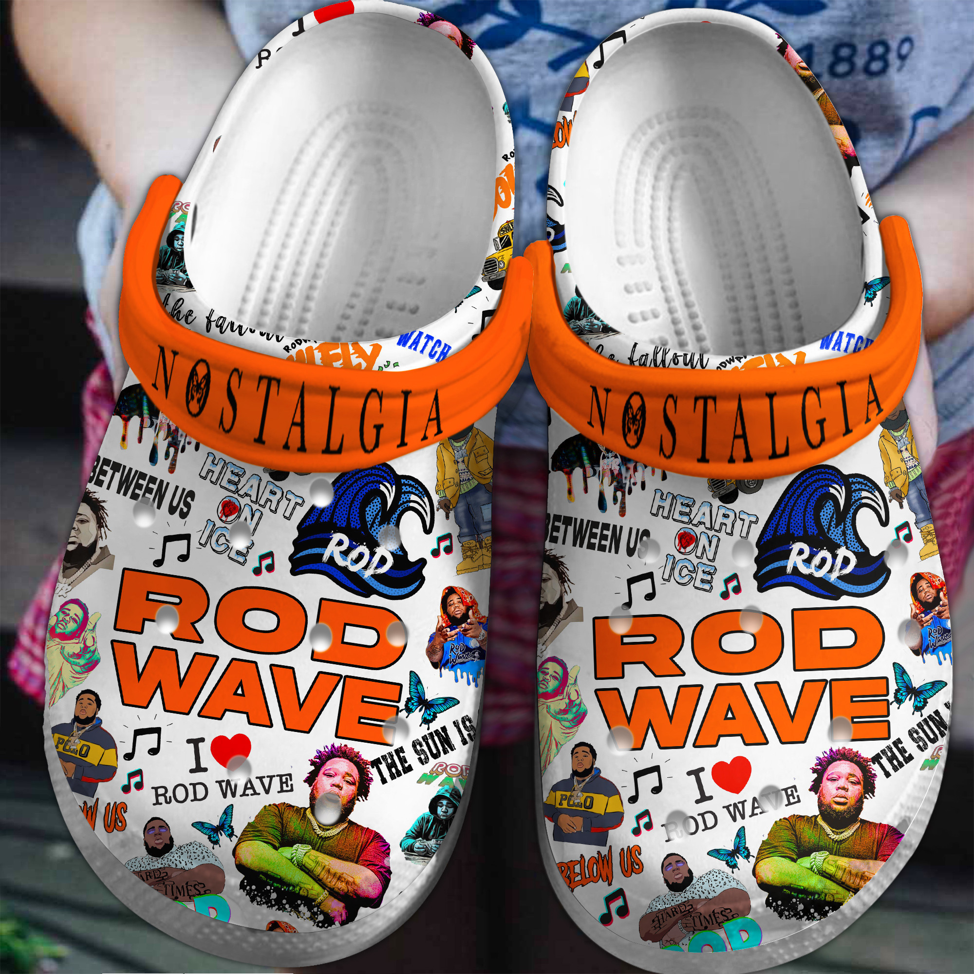 Rod Wave Music Crocs Crocband Clogs Shoes