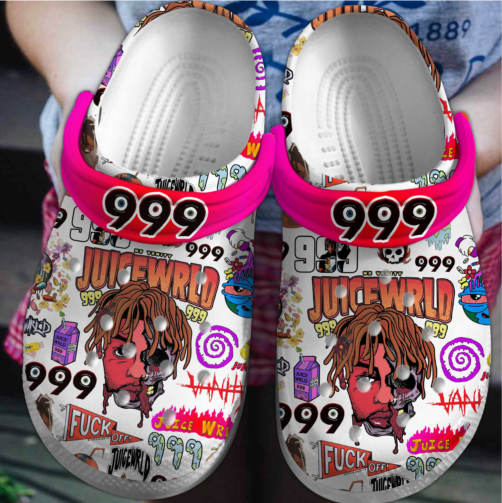 999 Juice Wrld Music Crocs Crocband Clogs Shoes