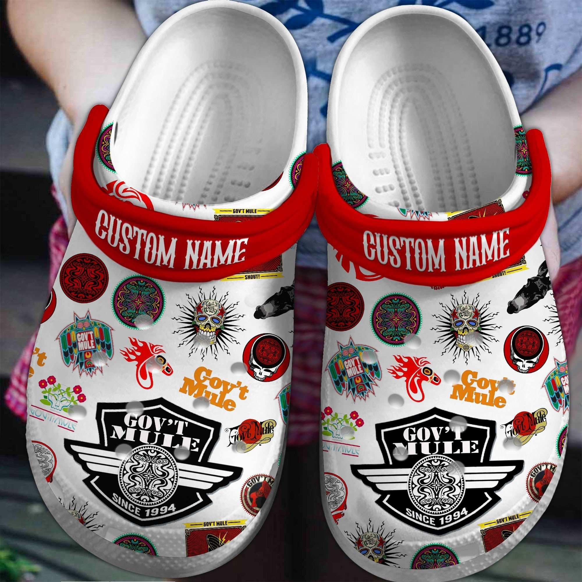 Gov’t Mule Music Crocs Crocband Clogs Shoes