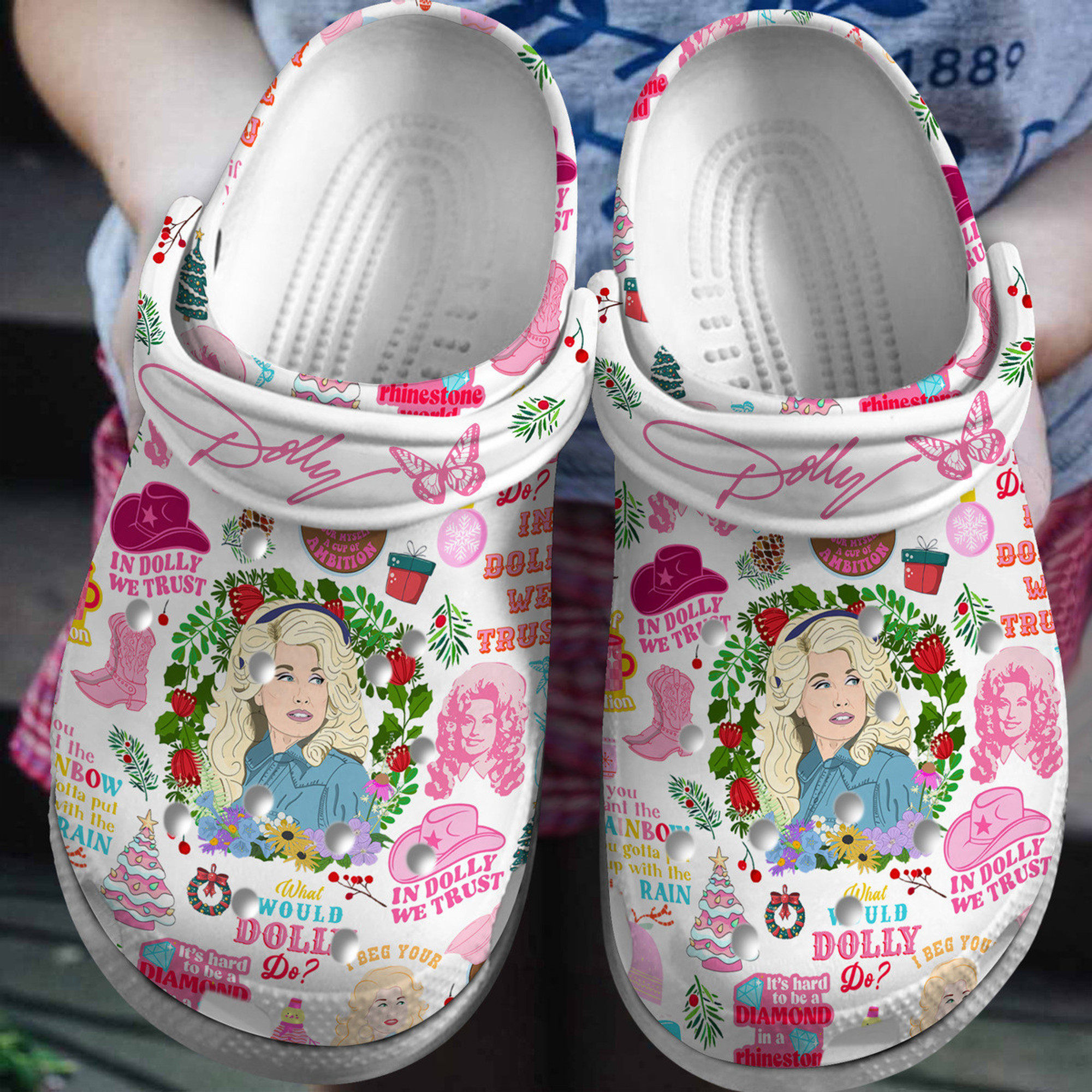 Dolly Parton Music Crocs Crocband Clogs Shoes Print