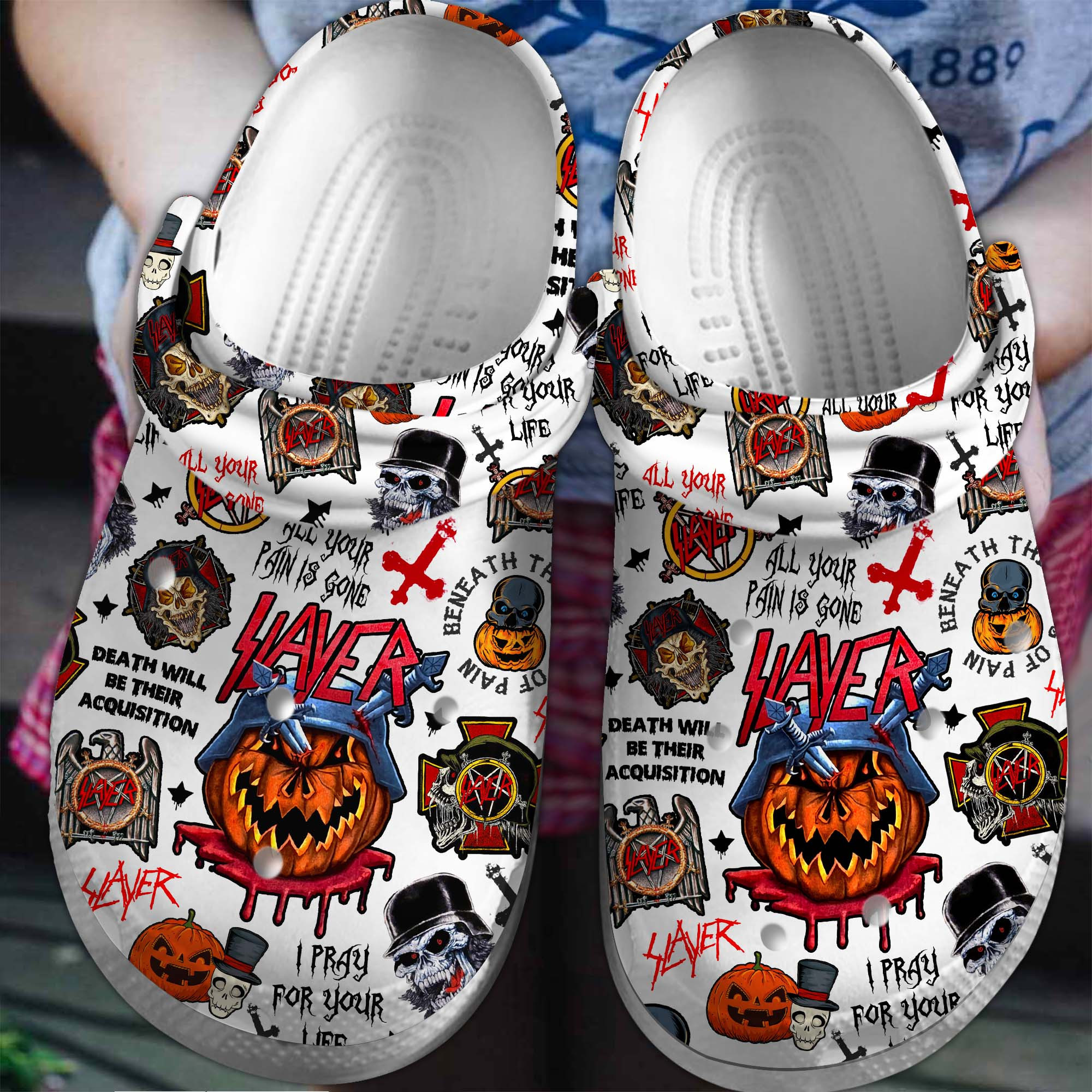 Slayer Music Crocs Crocband Clogs Shoes