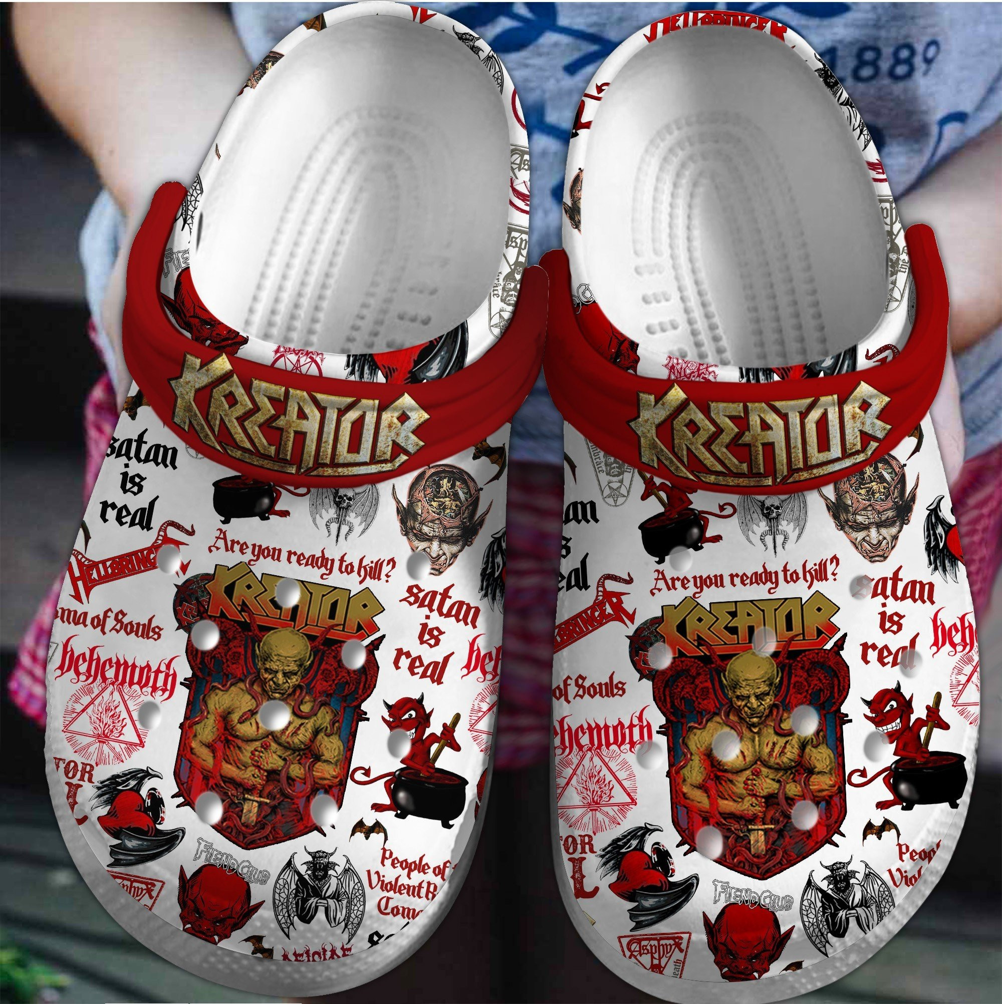 Kreator Music Crocs Crocband Clogs Shoes