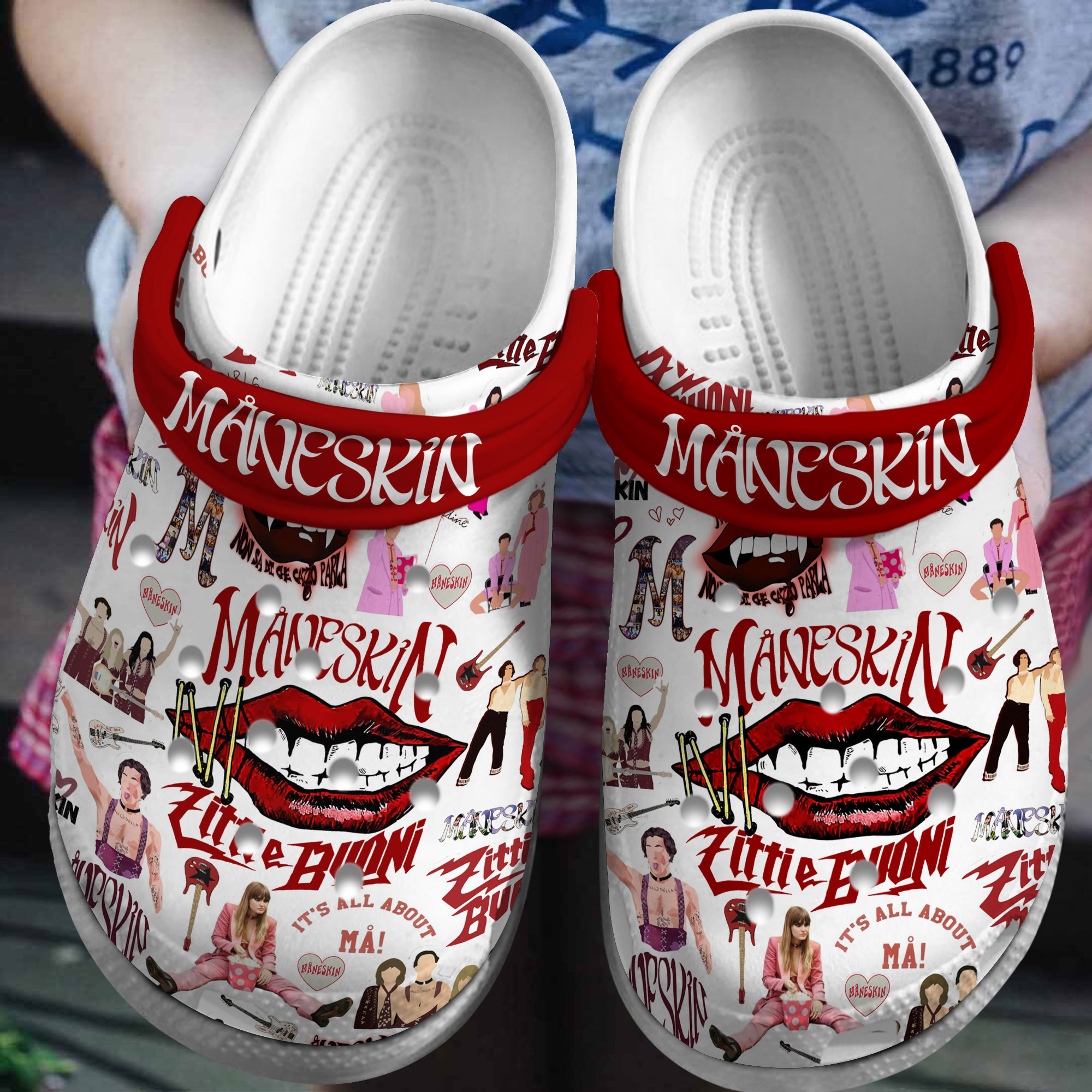 Maneskin 3D Crocs Crocband Clogs Shoes