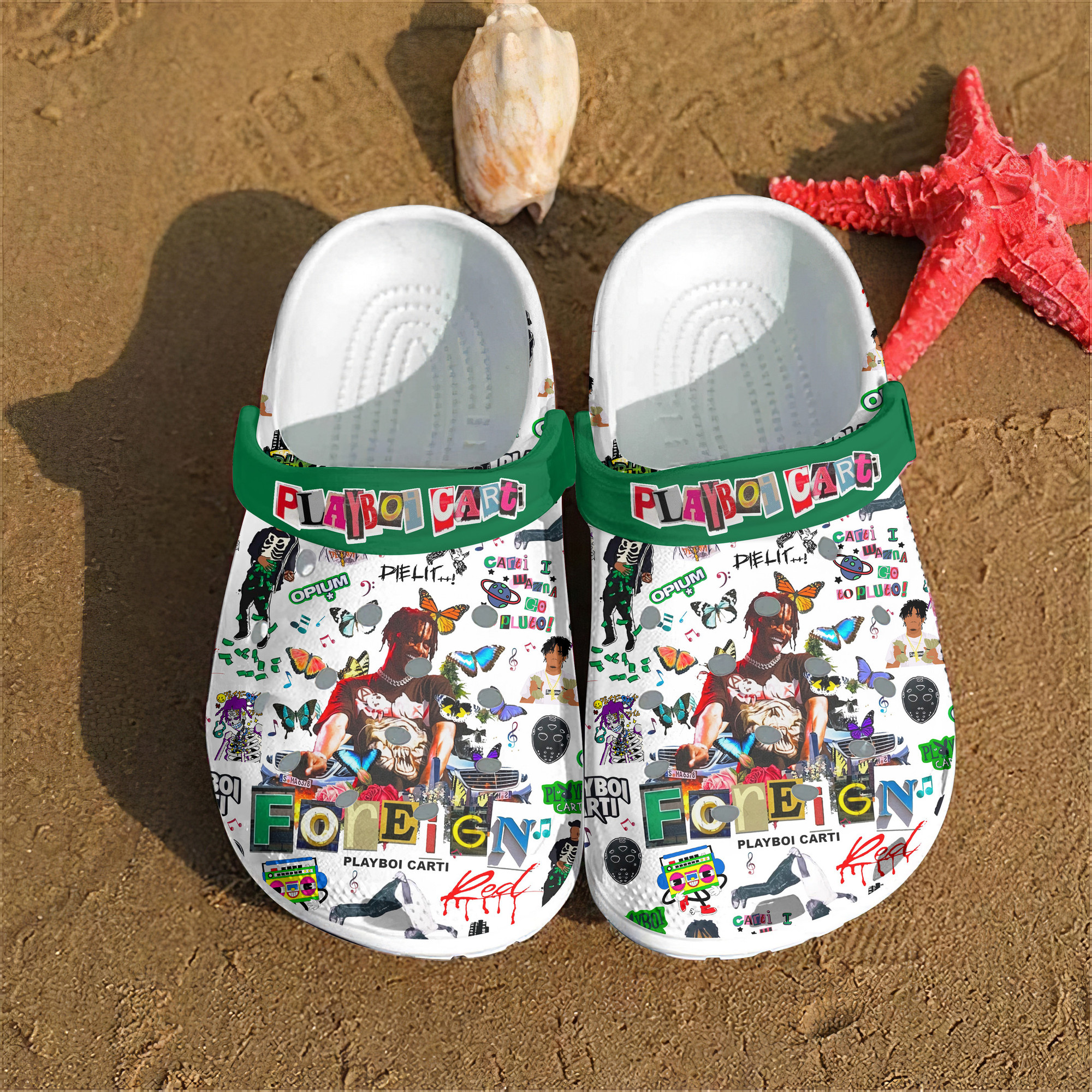 Playboi Carti 3D Crocs Crocband Clogs Shoes