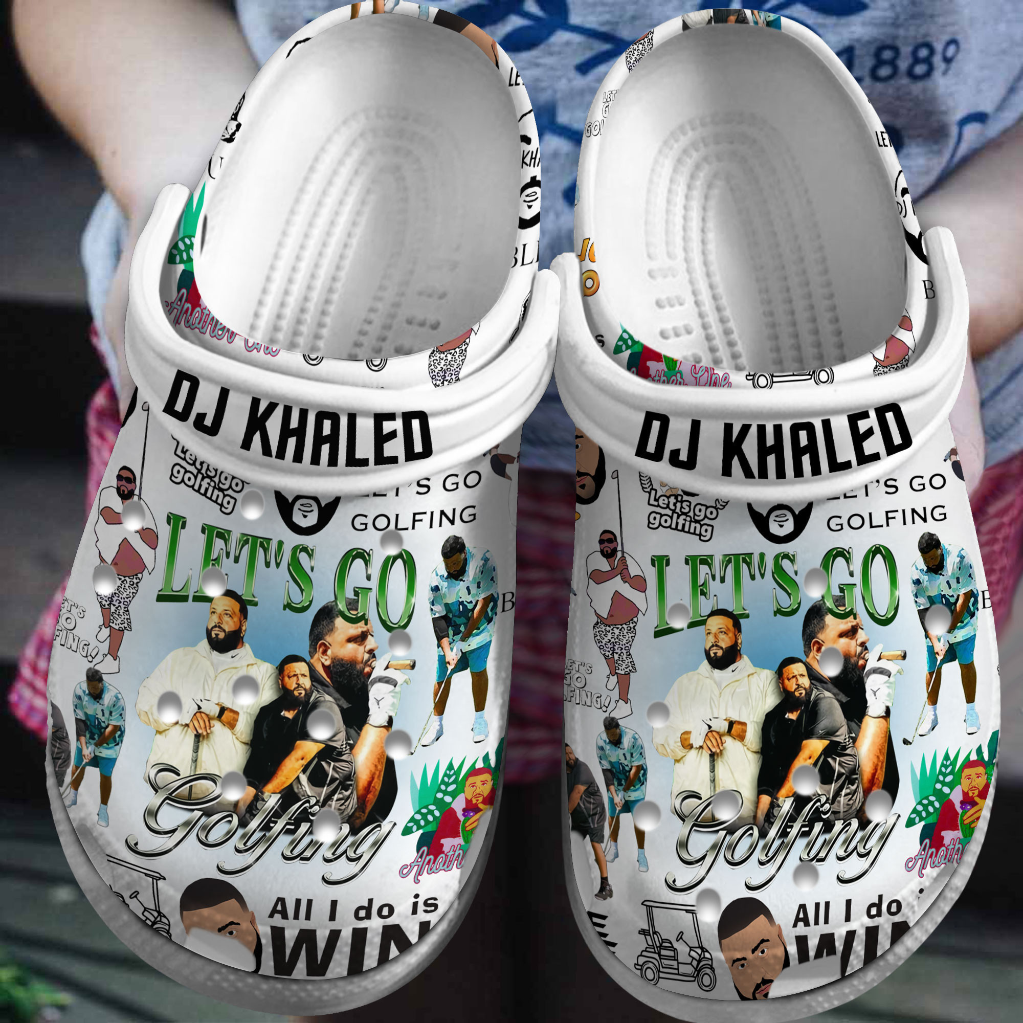Dj Khaled 3D Crocs Crocband Clogs Shoes