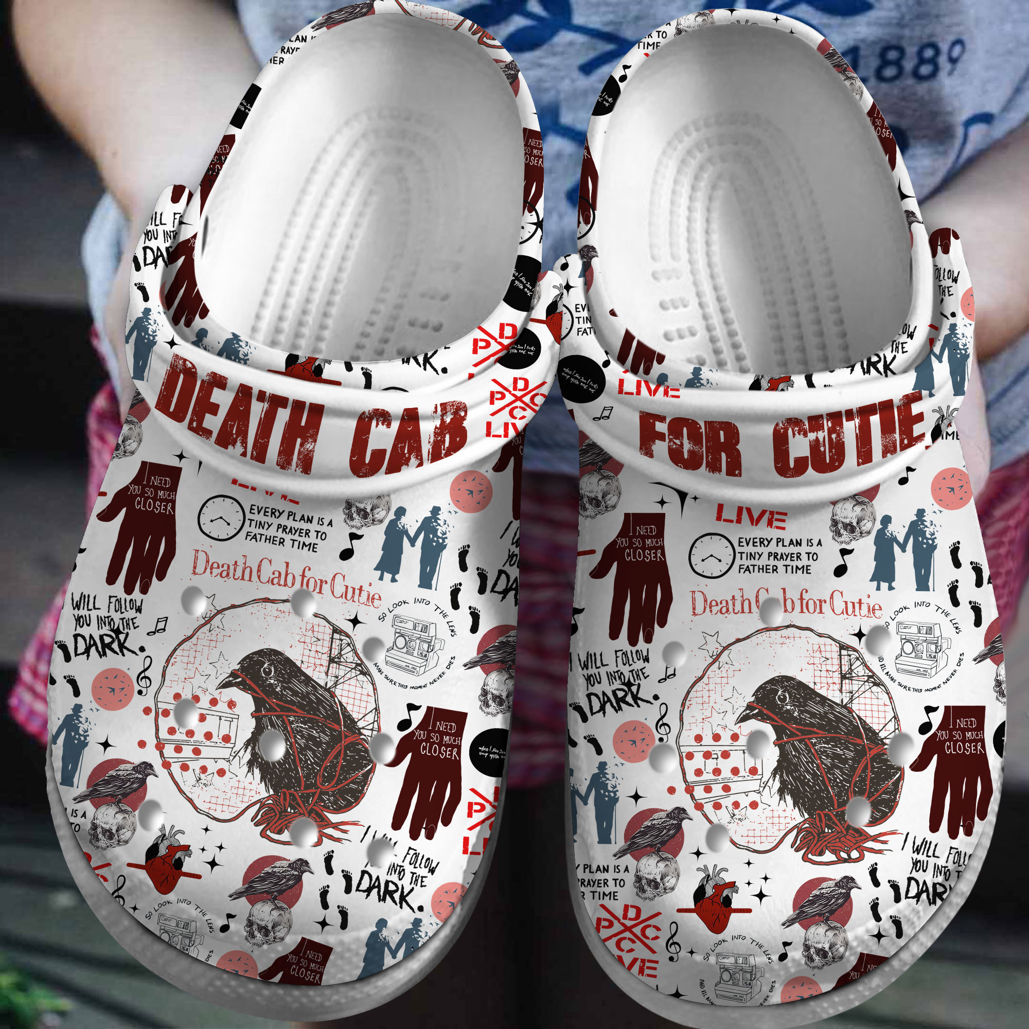Death Cab For Cutie 3D Crocs Crocband Clogs Shoes