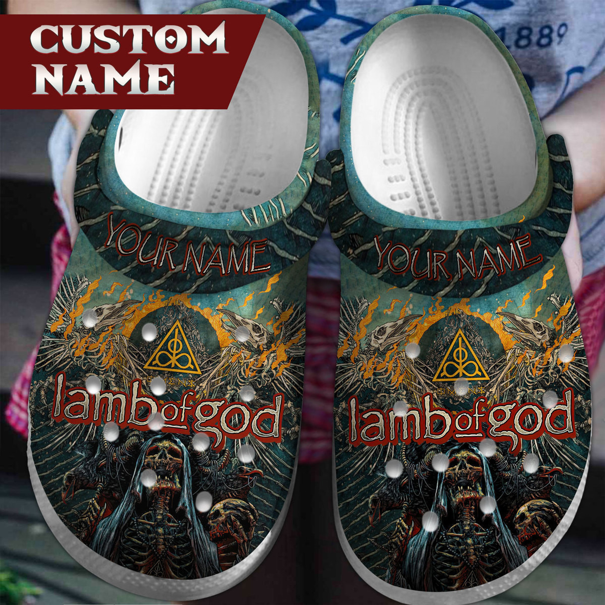 Lamb Of God 3D Crocs Crocband Clogs Shoes