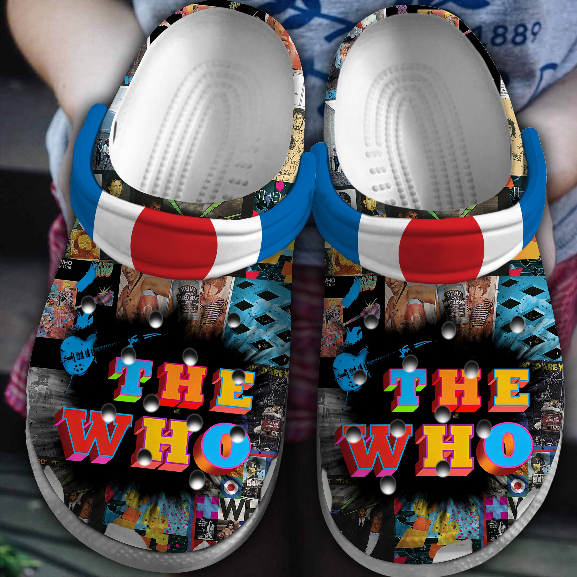 The Who 3D Crocs Crocband Clogs Shoes