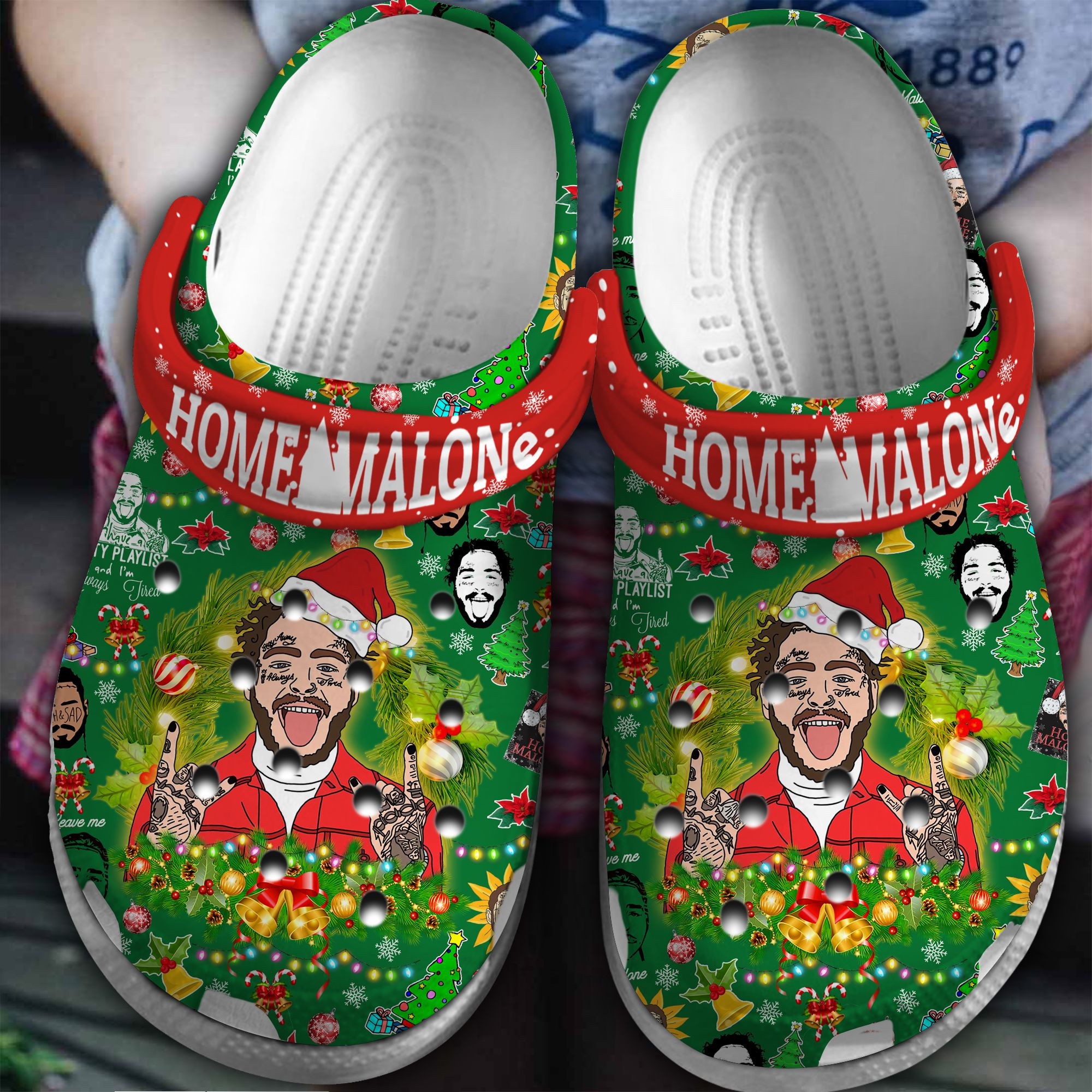 Home Malone 3D Crocs Crocband Clogs Shoes