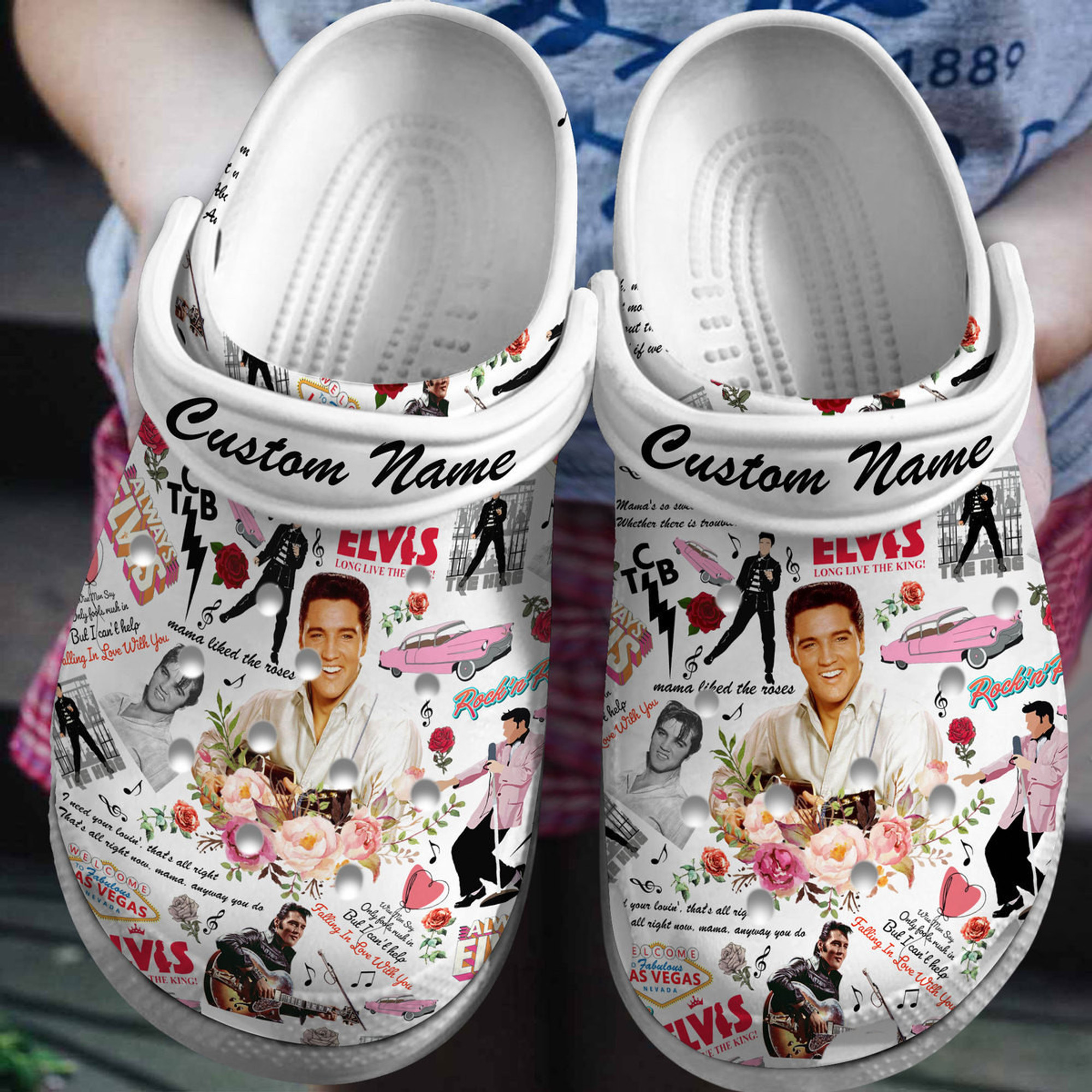 Elvis Presley Music Crocs Crocband Clogs Shoes