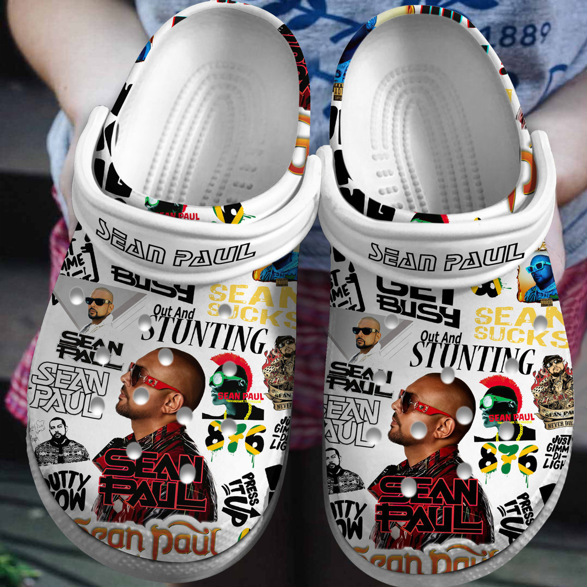 Sean Paul 3D Crocs Crocband Clogs Shoes