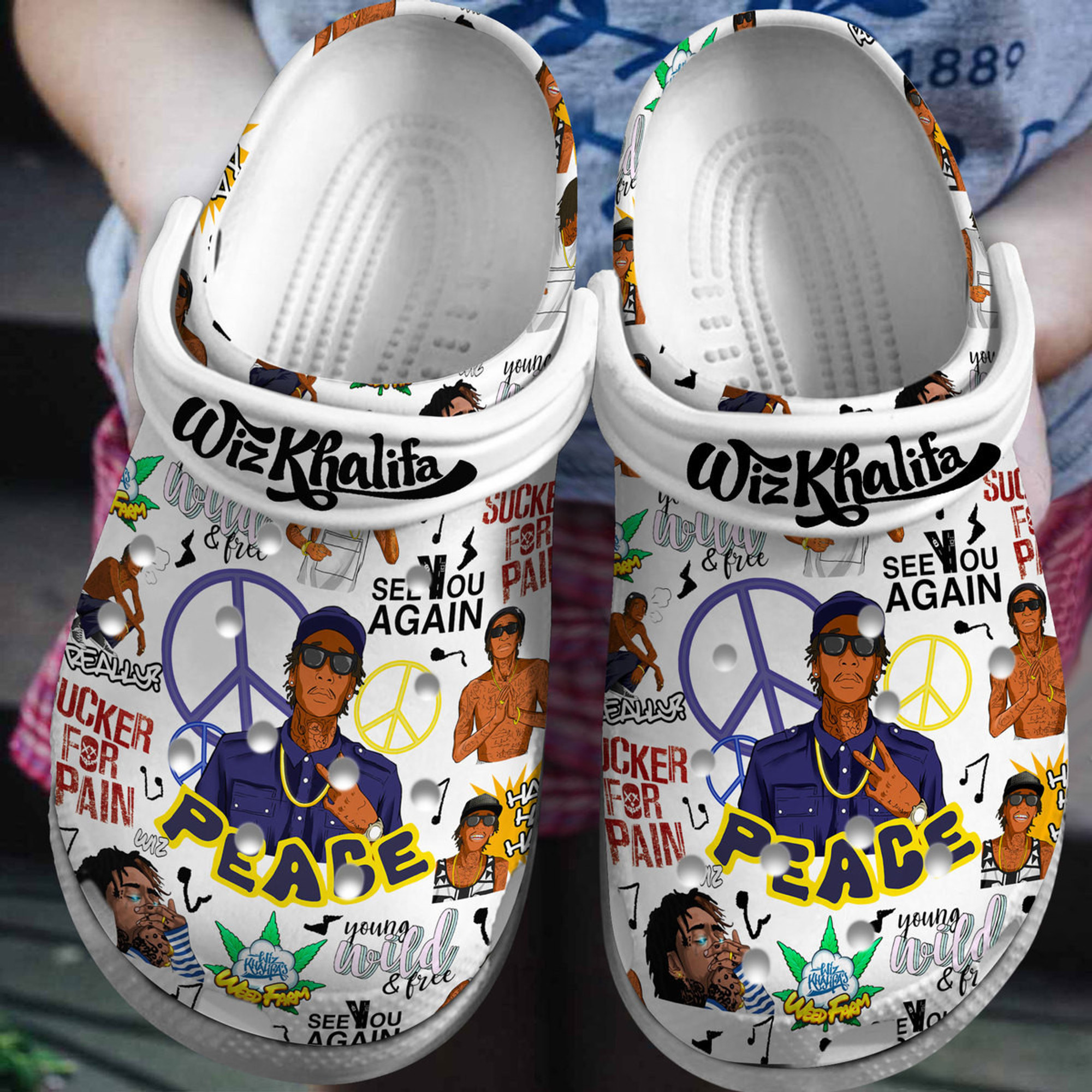 Wiz Khalifa Tour Crocs Crocband Clogs Comfortable For Men Women