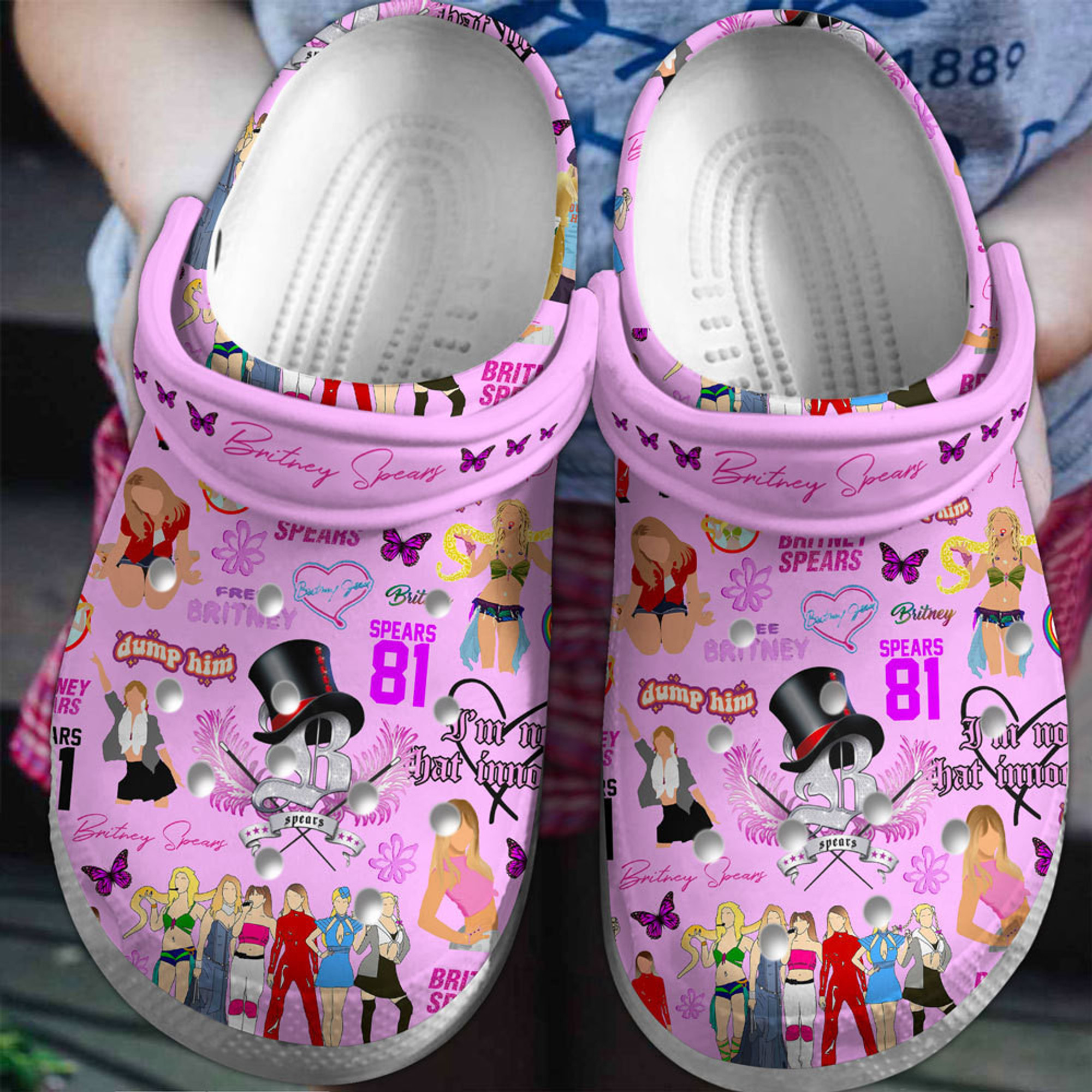 Britney Spears Tour Crocs Crocband Clogs Comfortable For Men Women