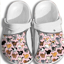 Pink Cats Animal 5 Gift For Lover Rubber Clog Shoes Comfy Footwear