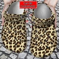 Leopard Animal Print Fur Pattern Clog Shoes For Men And Women