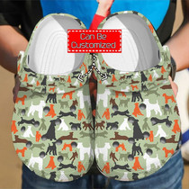 Airedale Terrier Camo Clog Shoes For Men And Women