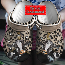 Cow Leopard Pattern Clog Shoes For Men And Women