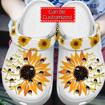 Dragonfly Sunflower Crocs For Men And Women