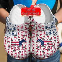 Doberman American Flag Clog Shoes For Men And Women
