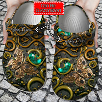 Personalized Butterfly Ancient Crocs For Men And Women