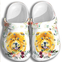 Yellow Dog Croc Shoes For Men Women,Flower Animal Shoes Crocbland Clog Gifts For Son Daughter