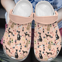 Drunk Greyhounds Happy Animal With Wine Gift For Lover Rubber Crocs Comfy Footwear
