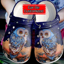 Owl Night Clogs Shoes For Men And Women