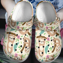 Baby Cute Sloth Funny Animal Gift For Lover Rubber Crocs Comfy Footwear