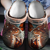 Divine Soul Cat And Butterfly Shoes,Animal Art Outdoor Shoes Gift For Men Women Boy Girl