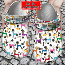 Poodle Pattern Crocs For Men And Women