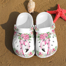 Roes Flamingo Croc Shoes For Women,Lovely Animal Shoes Crocbland Clog Gifts For Girl Daughter