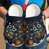 Owl Hippie Animal Hippie Mandala Gift For Lover Rubber Clog Shoes Comfy Footwear