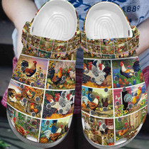 Noisy Chicken Farm Croc Shoes For Mother Day,Funny Animal Shoes Crocbland Clog Gifts For Man Woman