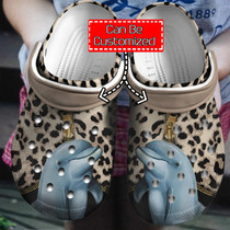 Dolphin Leopard Pattern Crocs For Men And Women