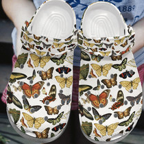 Butterfly Life Croc Animal Gift For Lover Rubber Clog Shoes Comfy Footwear