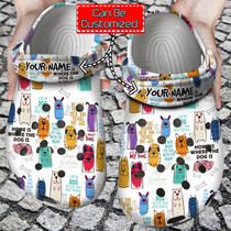 Dog Sayings Pattern Clog Shoes For Men And Women