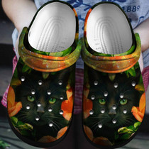 Halloween Black Cat In Flowers Shoes Custom,Animal Art Custom Shoes Gift For Men Women Boy Girl
