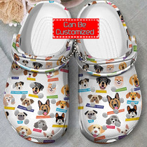 Personalized Dogs Collection Pattern Clog Shoes Animal Print