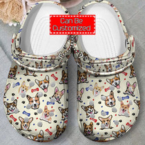 Pembroke Welsh Corgi Pattern Clog Shoes Animal Print