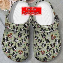 Border Collie Pattern Clog Shoes Animal Print