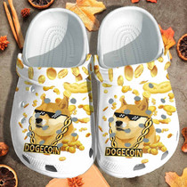 Dogecoin Custom Shoes Clogs,Funny Animal Outdoor Shoes Clogs Birthday Gift