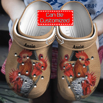 Animal Chicken On Zipper Personalized Clogs Shoes