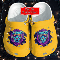 Personalized Lion Summer Vibes Beach Gift For Father Clog Shoes Fathers Custom
