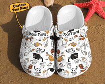 Cat Pattern Gift For Lovers Comfortable Summer Clog Shoes For Men And Women